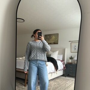 A New Day Heather Gray cable Knit Sweater